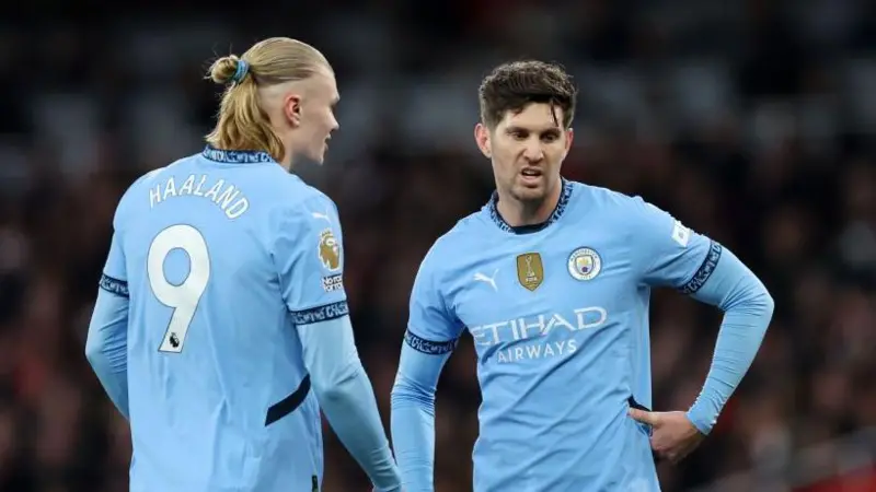 Manchester City goalscorer Erling Haaland (left) only had nine touches of the ball