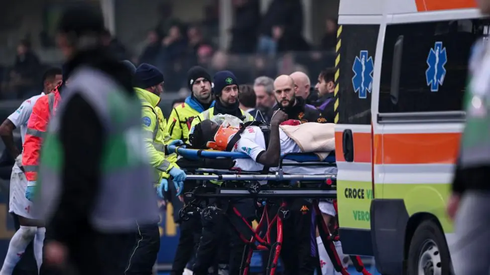 Moise Kean was taken to hospital after suffering a head injury on Sunday