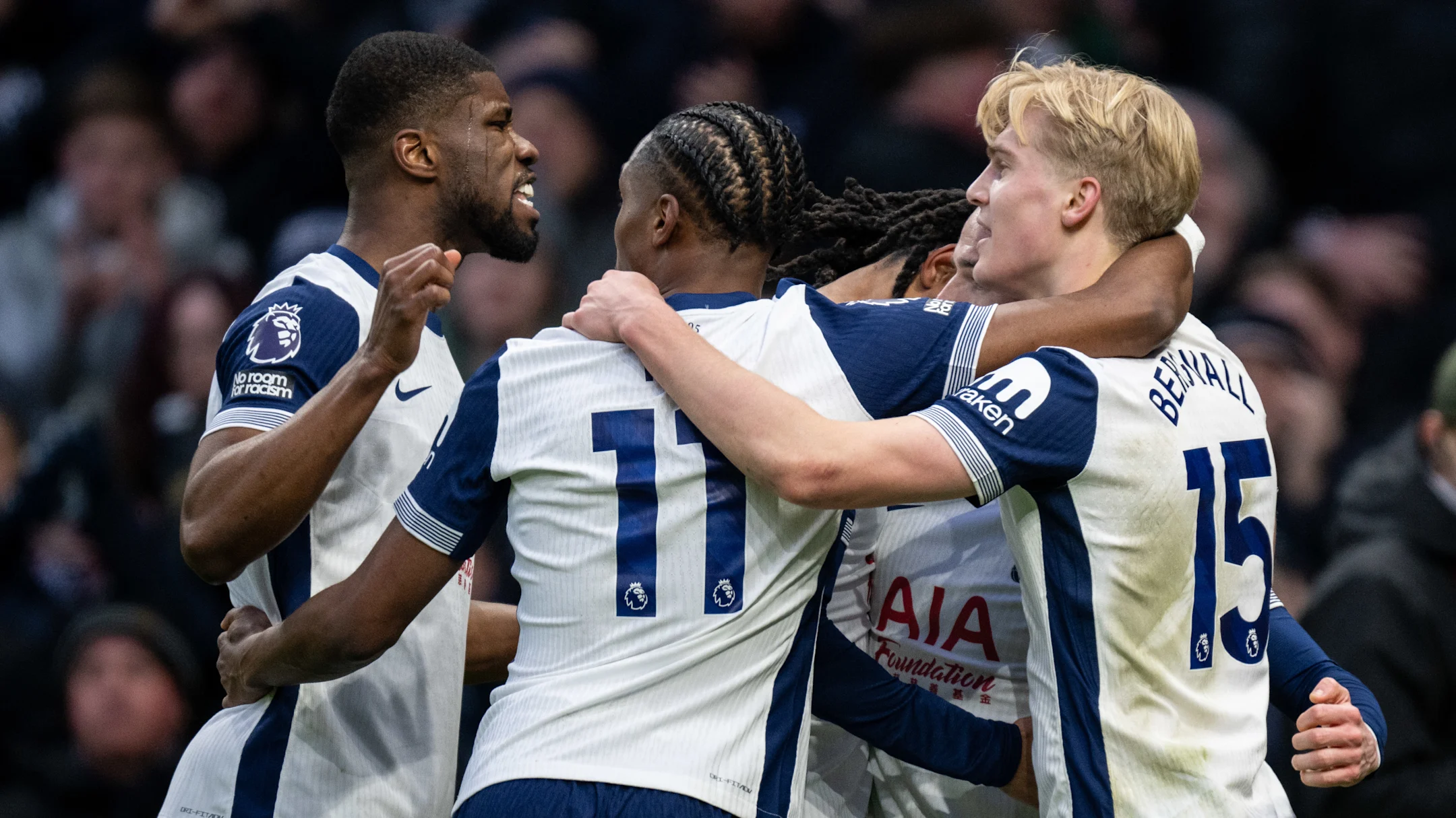 Tottenham picked up a big win over Man Utd to ease the pressure on Ange Postecoglou / Sebastian Frej/MB Media/GettyImages