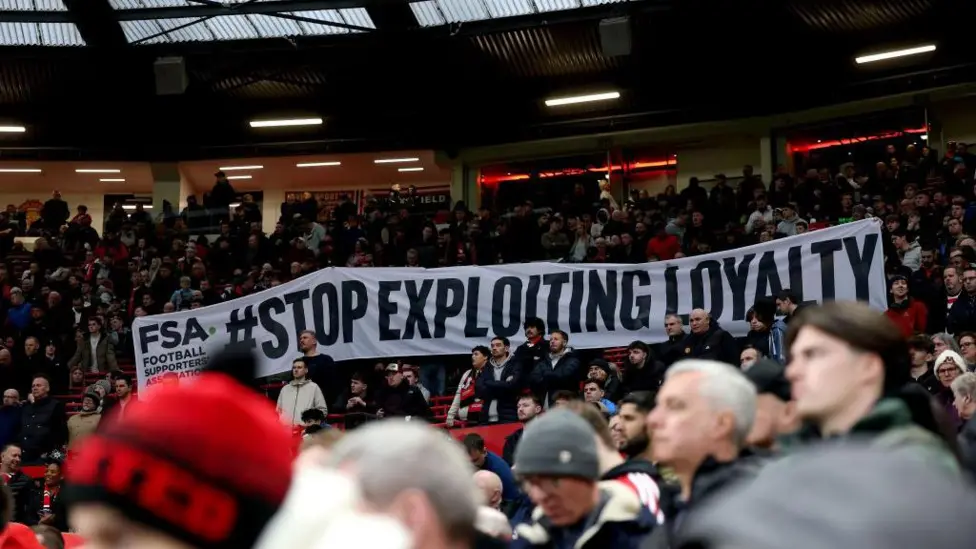 Football fans - including Manchester United supporters at Old Trafford - have protested against rising ticket prices this season