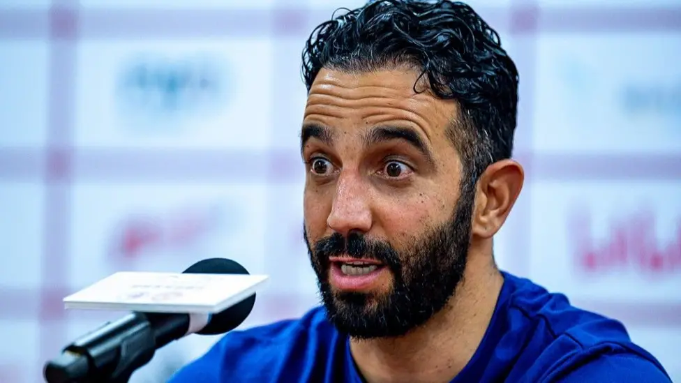 Manchester United head coach Ruben Amorim speaks to the media after his side's 3-1 win over Hong Kong