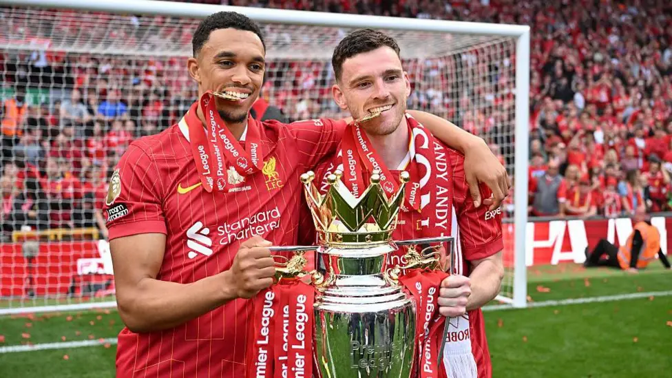 Trent Alexander-Arnold and Andy Robertson won Liverpool's only two Premier League titles together