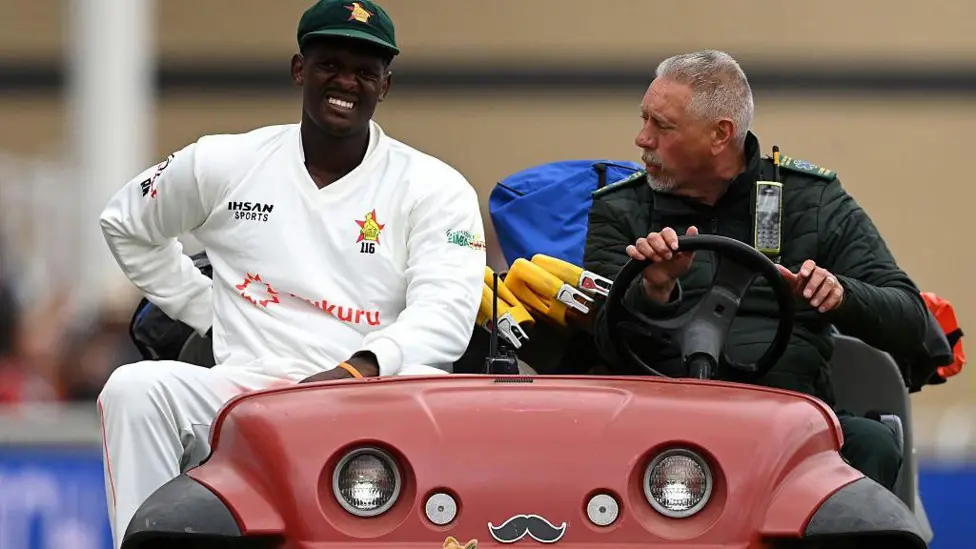 Richard Ngarava was injured on day one of Zimbabwe's Test against England at Trent Bridge and bowled only nine overs in the match
