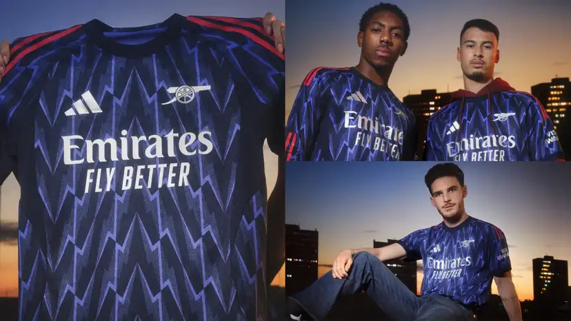 Arsenal have delivered another throwback jersey for 2025-25, with their new away kit offering a "lightning bolt" nod to the 1990s.
