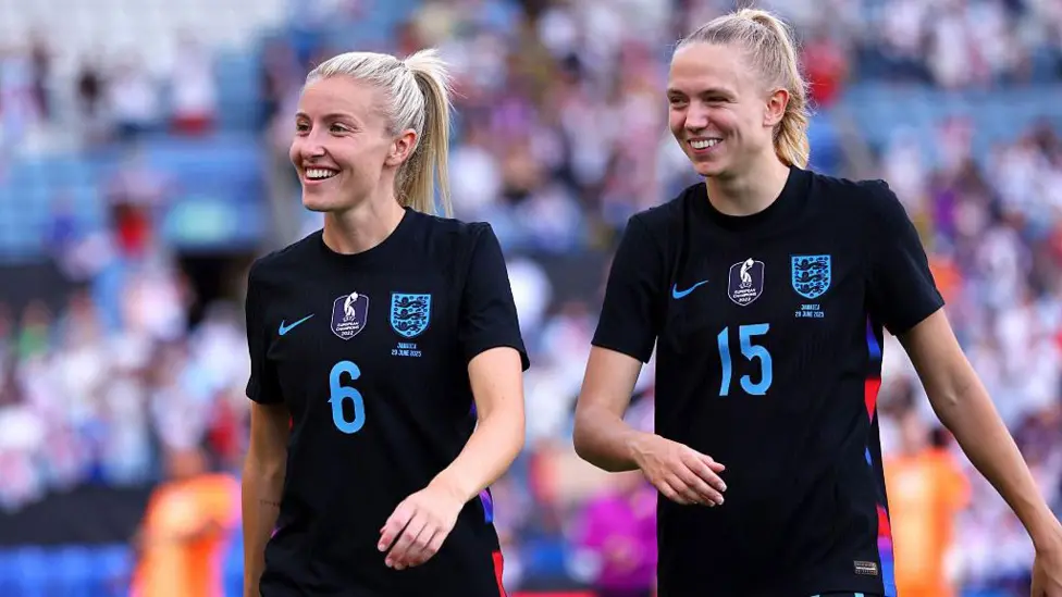 Leah Williamson (left) has started every game for England at the past two European Championships