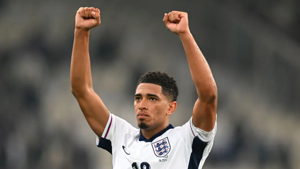 Jude Bellingham was involved in five England goals in 2024-25