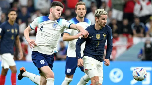 France beat England 2-1 in the quarter-finals of the 2022 World Cup