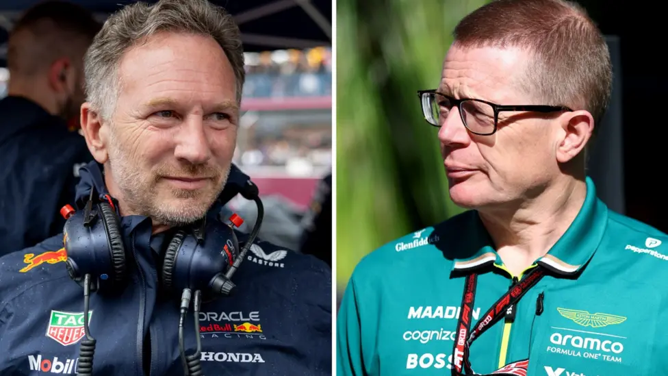 Christian Horner (left) is out of work after being sacked by Red Bull, while Andy Cowell (right) faces mounting pressure as CEO and team principal at Aston Martin