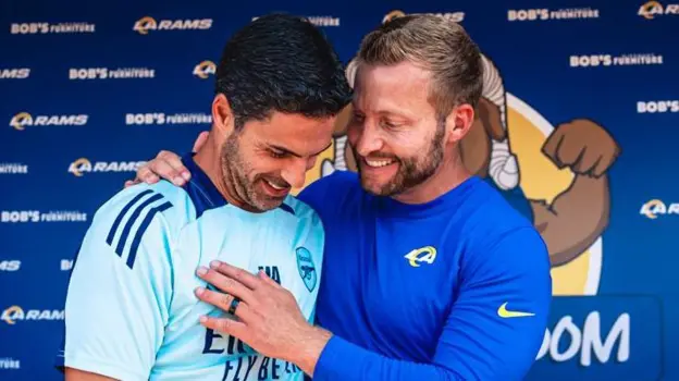 Mikel Arteta spent time with Sean McVay in Los Angeles in July and November last year