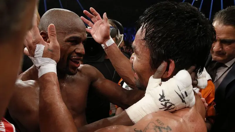 Floyd Mayweather, then 38, outpointed Manny Pacquiao, then 36, in their 2015 world title fight