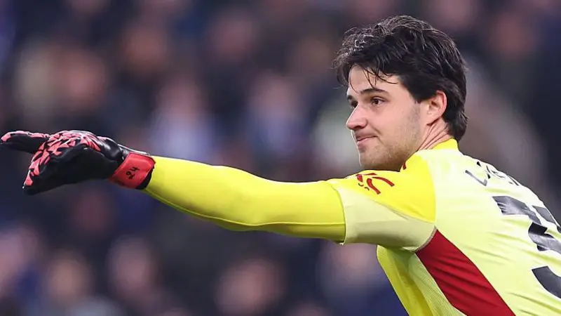 Senne Lammens has started 21 Premier League matches in a row for Manchester United