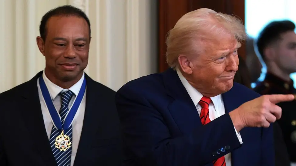 PGA Tour player director Tiger Woods joined Donald Trump for a Black History Month event following the meeting between the PGA Tour and LIV Golf