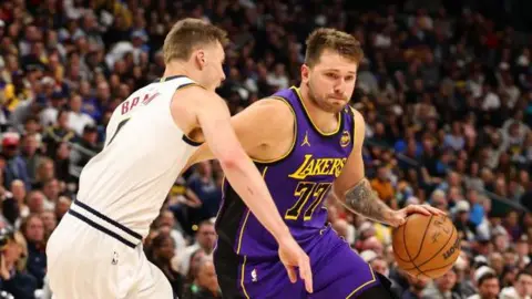 Luka Doncic joined the LA Lakers at the start of February