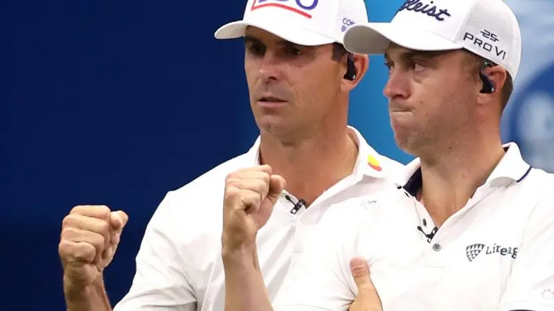 Atlanta's Billy Horschel and Justin Thomas will again play with Patrick Cantlay in match two of the finals series on Tuesday