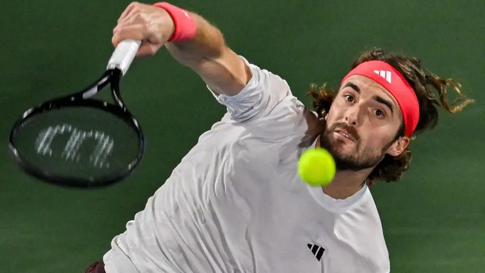 Stefanos Tsitsipas beat Dutchman Tallon Griekspoor 6-4 6-4 in the semi-finals in Dubai on Friday