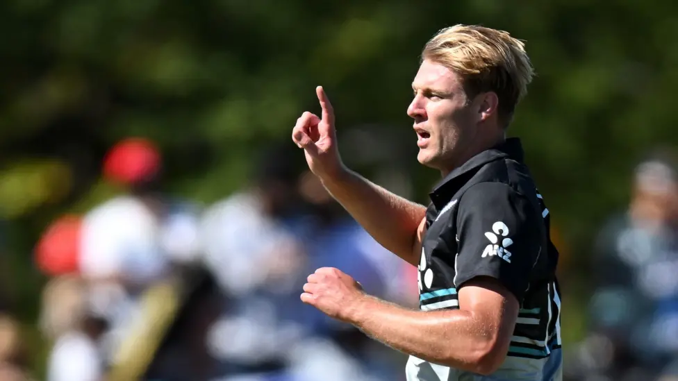 Kyle Jamieson's figures of 3-8 were his best in T20 internationals