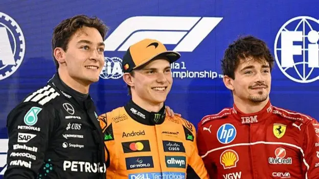 Three different teams make up the first three positions on the grid