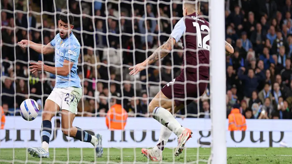Matheus Nunes squeezed Manchester City's winner home in the 94th minute