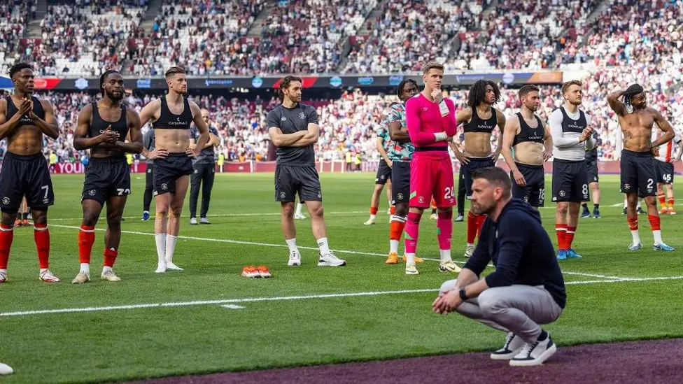 Luton were relegated from the Premier League after finishing six points from safety