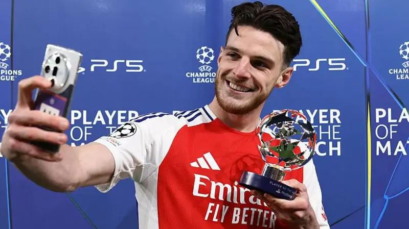 Declan Rice has scored four goals in 10 Champions League games this season