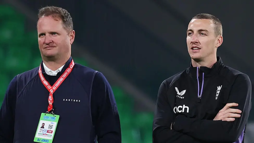 Harry Brook is the third England captain Rob Key (left) has appointed since taking the helm at the top of England's men's cricket