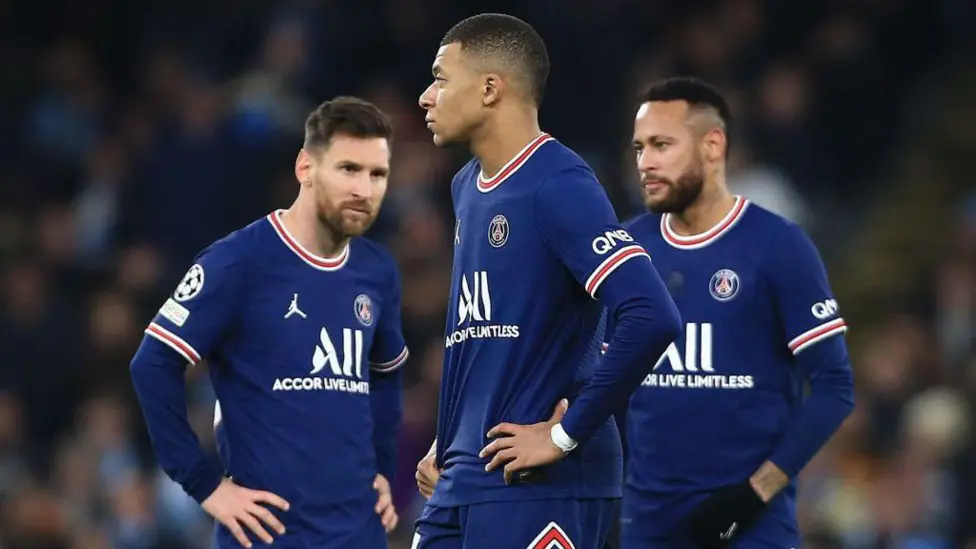 Lionel Messi, Kylian Mbappe and Neymar spent two seasons together at PSG