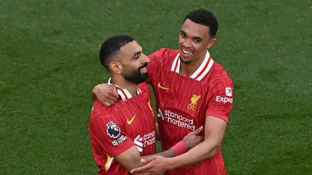 Trent Alexander-Arnold, right, has been at Liverpool since joining the academy in 2004