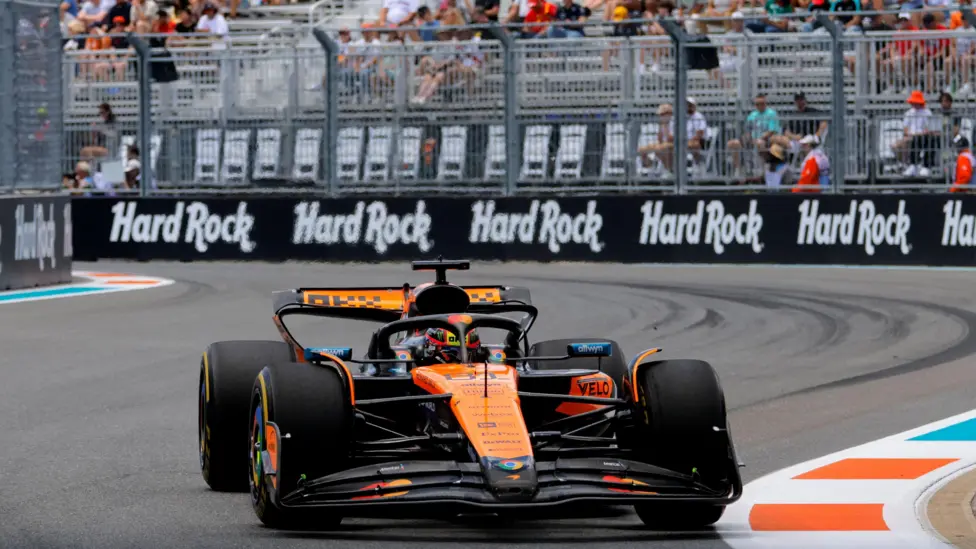 Oscar Piastri leads the drivers' championship after winning three of the five races so far this season