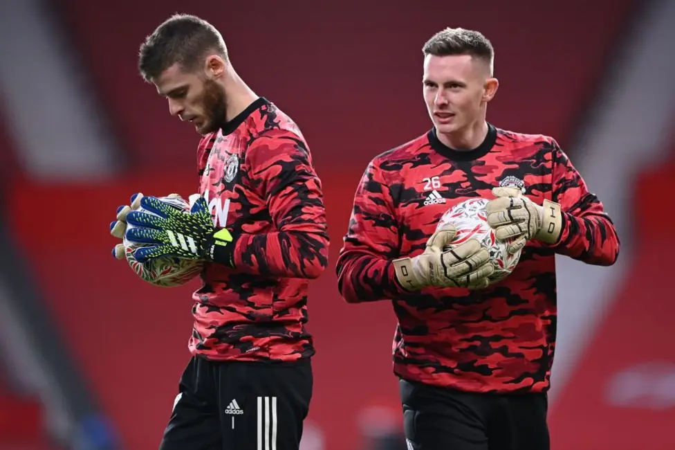 Dean Henderson was second in line to David de Gea (left) for much of his Manchester United career