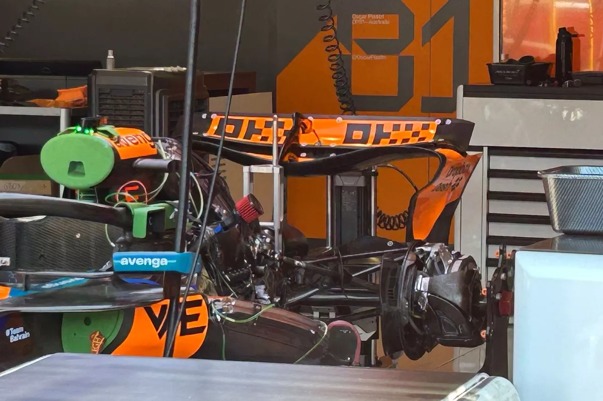 McLaren rear wing detail