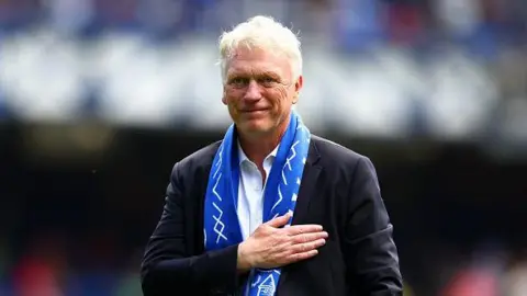 Everton manager David Moyes will lead the club into their new stadium in 2025-26