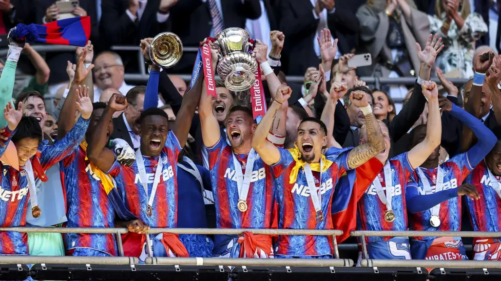 Crystal Palace won the FA Cup by beating Manchester City at Wembley last month