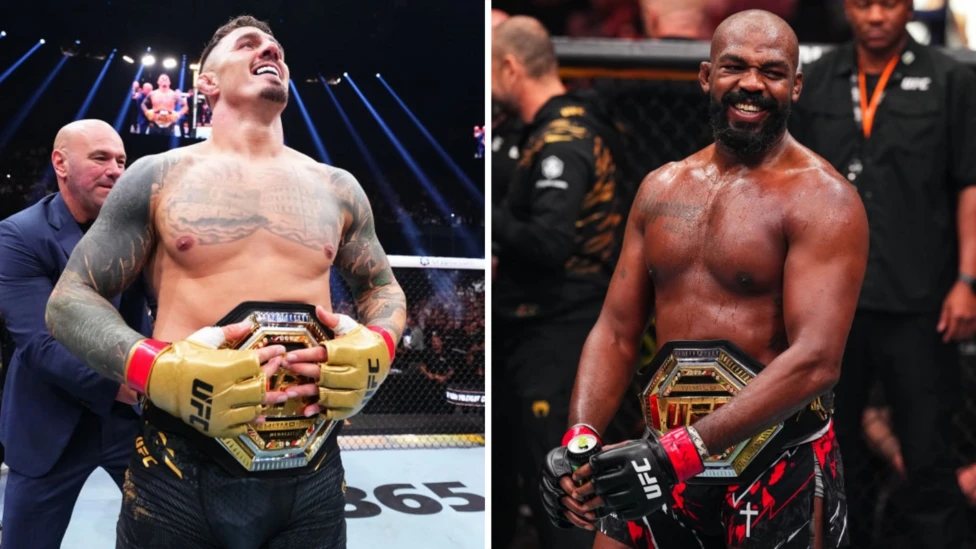 Tom Aspinall won the interim title in November 2023; Jon Jones defended his belt in November 2024