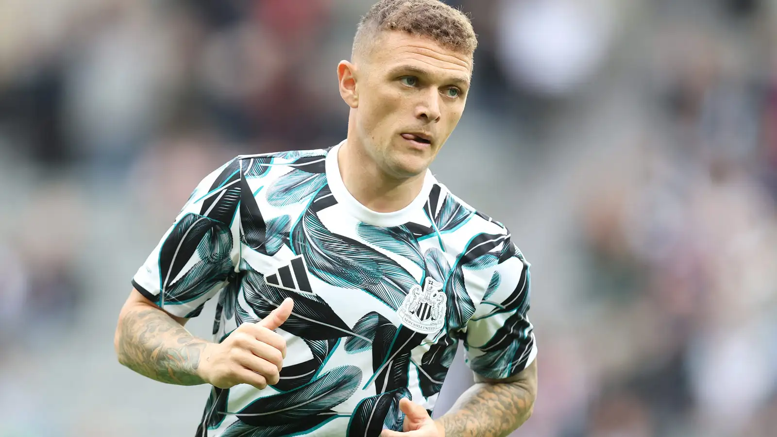 Newcastle star Kieran Trippier has been spotted partying with a reality TV star in Ibiza nightclub Ushuaia last week.