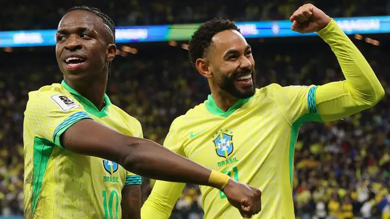 Vinicius Jr (left) scored from Matheus Cunha's (right) assist