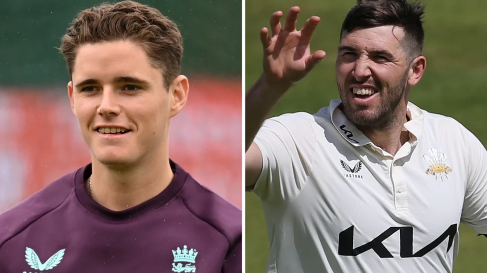 Jacob Bethell (left) has won three previous Test caps, Jamie Overton has one