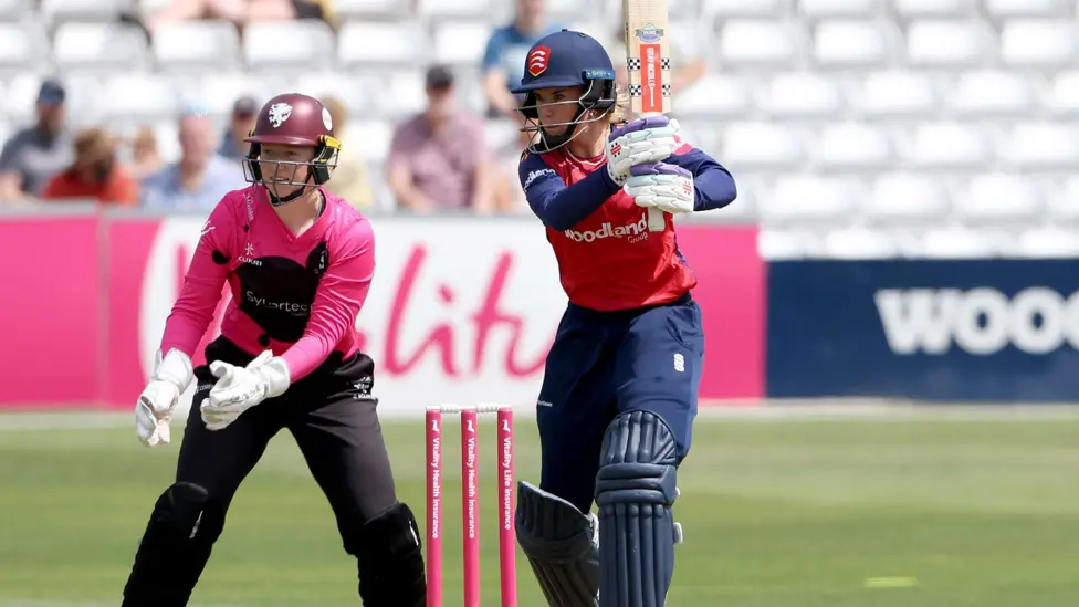 Lauren Winfield-Hill top scored for Essex with 42 off 25 balls