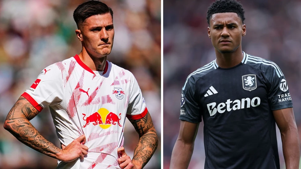RB Leipzig's Benjamin Sesko scored 13 league goals in Germany last season, while Aston Villa's Ollie Watkins scored 16 in the Premier League