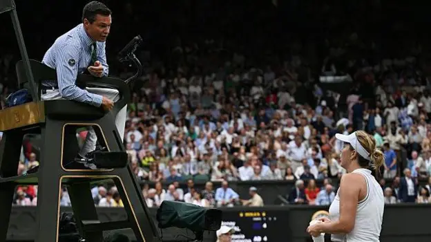 Umpire Nico Helwerth opted to replay a point when a 'human error' led to the line-calling technology being deactivated