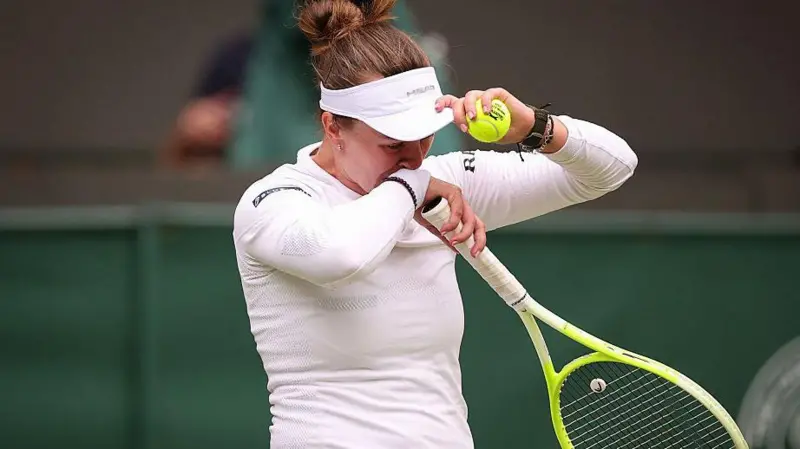 Barbora Krejcikova had to compose herself several times in the third set