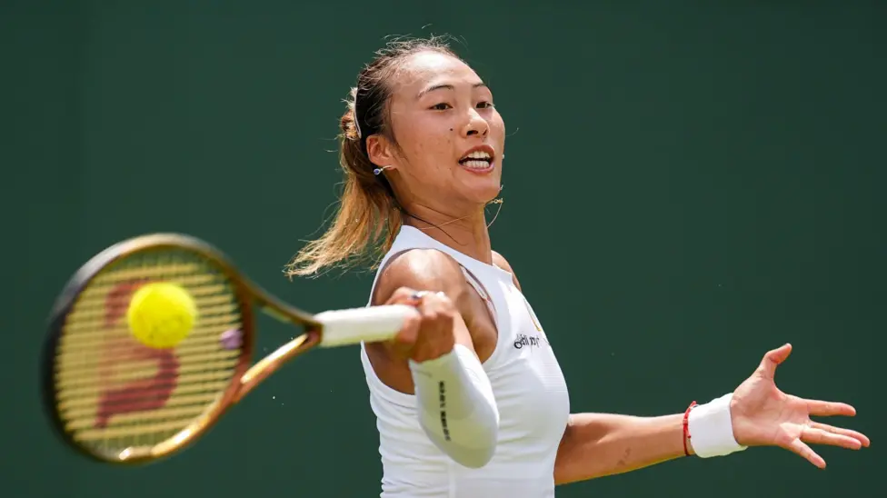 Zheng Qinwen beat Donna Vekic in the final in Paris to win Olympic women's singles gold in 2024