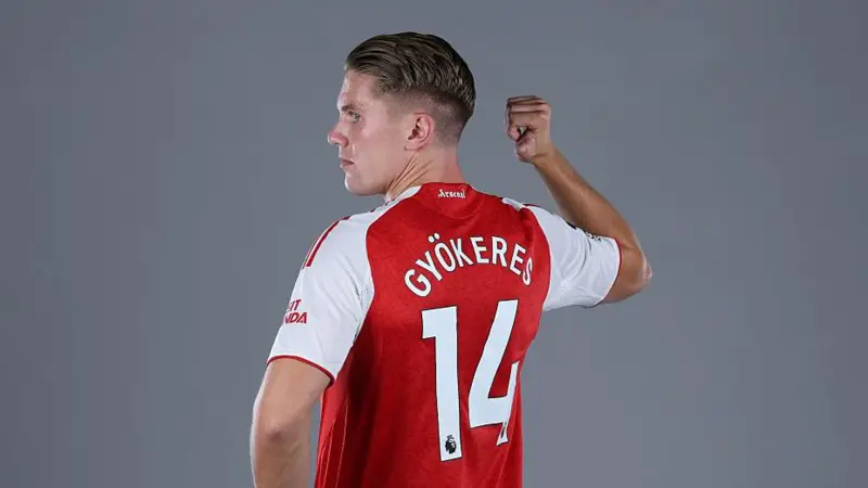 Gyokeres has taken the number 14 shirt made famous by Thierry Henry