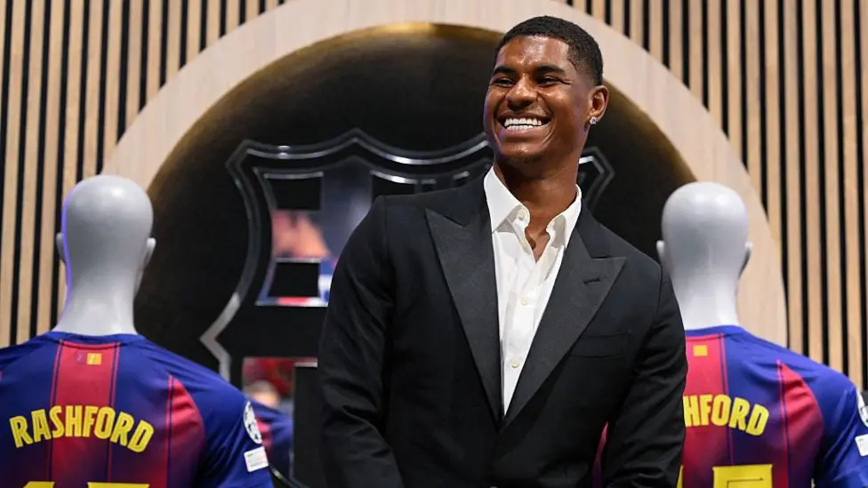 Marcus Rashford will become the first Englishman to play for Barcelona's first team since Gary Lineker, who did so from 1986 to 1989