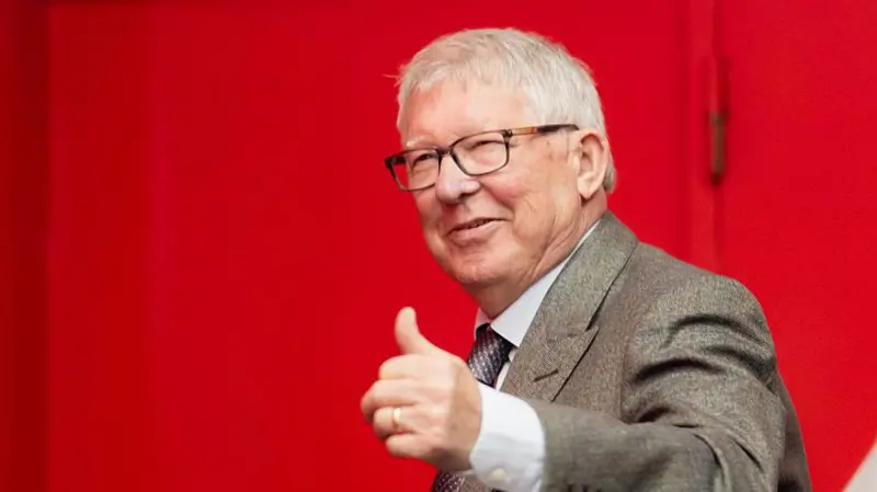 Sir Alex Ferguson was a guest at Rangers' training centre on Friday