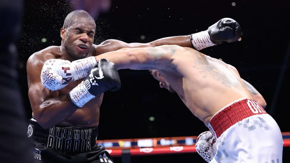 Oleksandr Usyk (right) has won all four fights as a professional on UK soil