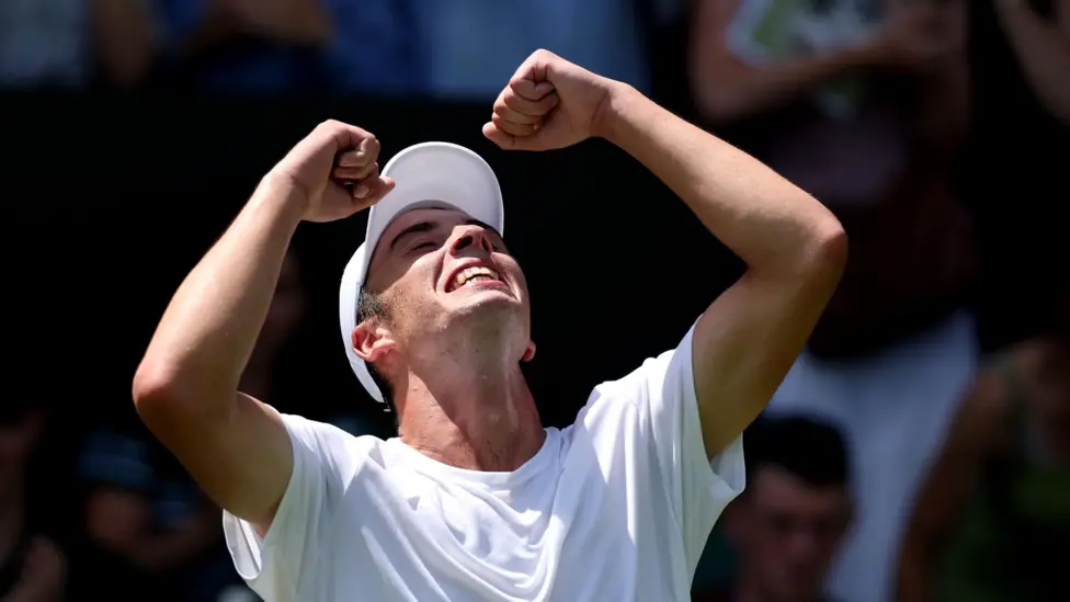 On his Grand Slam debut at Wimbledon, Ollie Tarvet beat Switzerland's Leandro Riedi in front of a supportive home crowd
