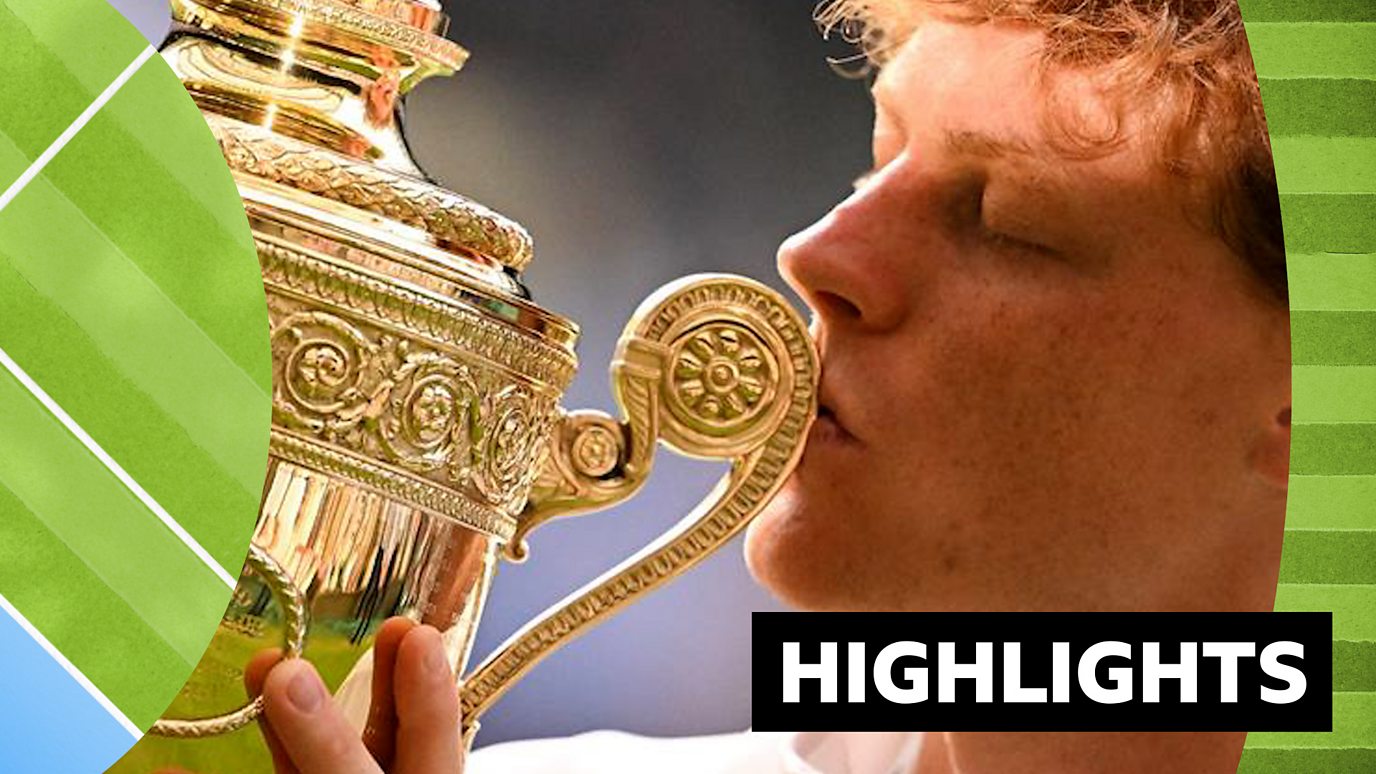 Sinner storms to first Wimbledon title against Alcaraz - highlights
