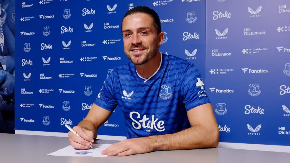 Jack Grealish is Everton's sixth summer signing