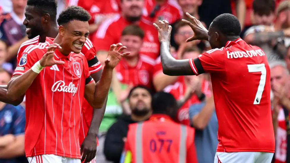 Dan Ndoye (left) joined Nottingham Forest this summer from Serie A side Bologna