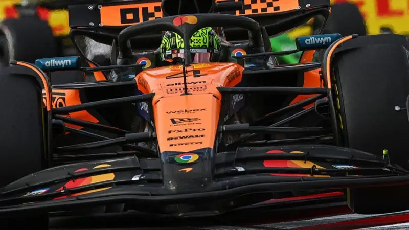 Norris is in a battle for this year's championship with team-mate Oscar Piastri